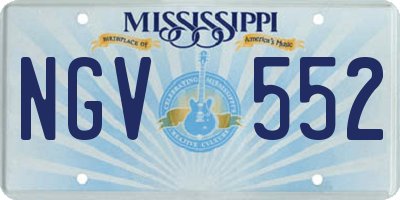MS license plate NGV552