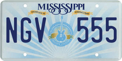 MS license plate NGV555
