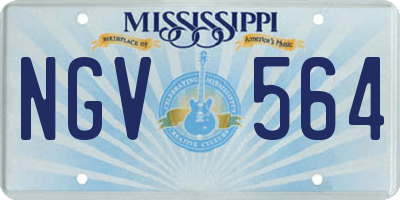 MS license plate NGV564