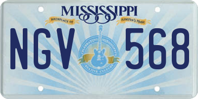MS license plate NGV568