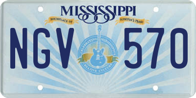 MS license plate NGV570