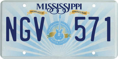 MS license plate NGV571