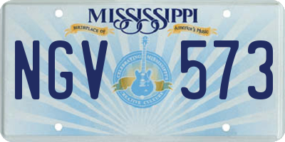 MS license plate NGV573