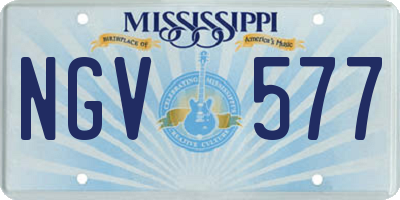 MS license plate NGV577