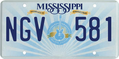 MS license plate NGV581