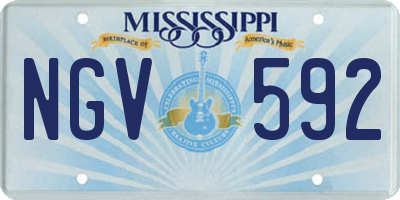 MS license plate NGV592