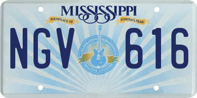MS license plate NGV616