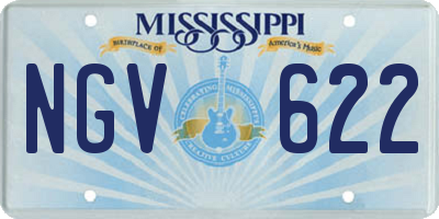 MS license plate NGV622