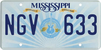 MS license plate NGV633