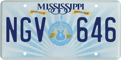 MS license plate NGV646