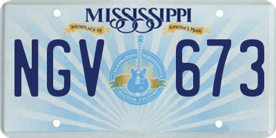 MS license plate NGV673