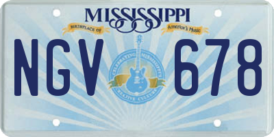 MS license plate NGV678