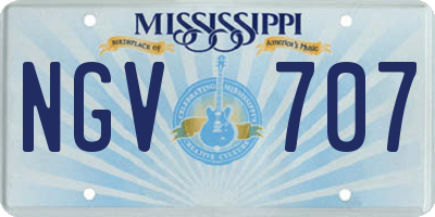 MS license plate NGV707