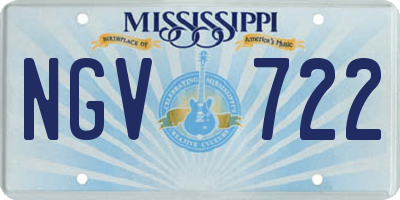 MS license plate NGV722