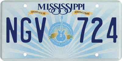MS license plate NGV724