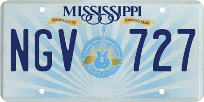 MS license plate NGV727