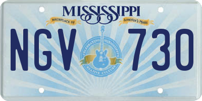 MS license plate NGV730