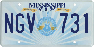 MS license plate NGV731