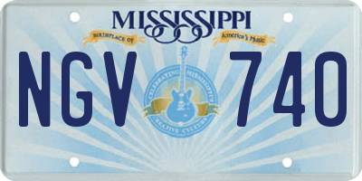 MS license plate NGV740