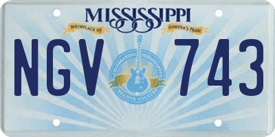 MS license plate NGV743