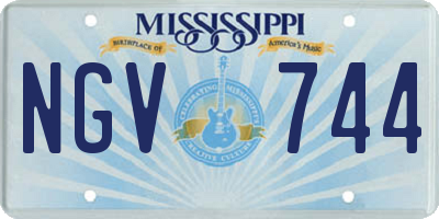 MS license plate NGV744