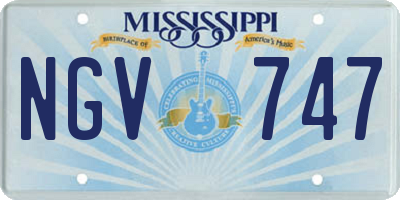 MS license plate NGV747