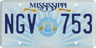MS license plate NGV753