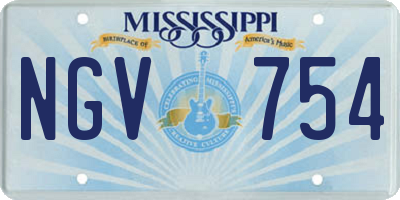 MS license plate NGV754