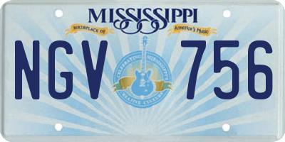 MS license plate NGV756