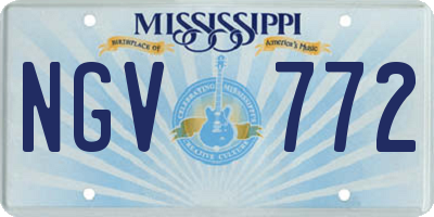 MS license plate NGV772