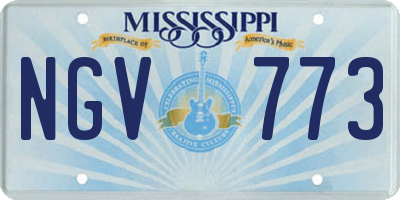 MS license plate NGV773