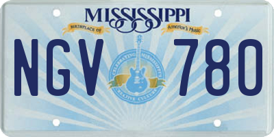 MS license plate NGV780