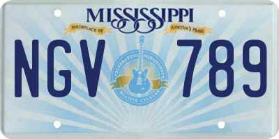 MS license plate NGV789