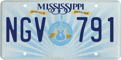 MS license plate NGV791
