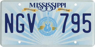 MS license plate NGV795