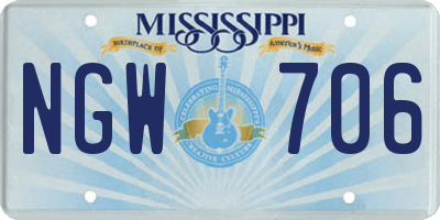 MS license plate NGW706