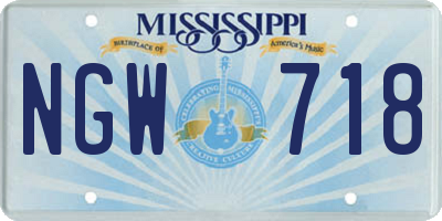 MS license plate NGW718