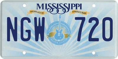 MS license plate NGW720