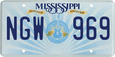 MS license plate NGW969