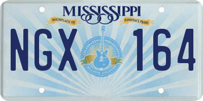 MS license plate NGX164