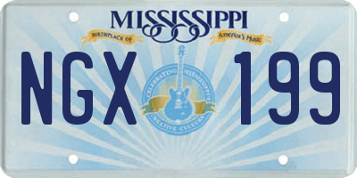 MS license plate NGX199
