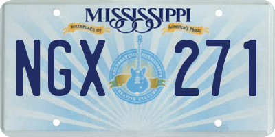 MS license plate NGX271