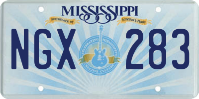 MS license plate NGX283