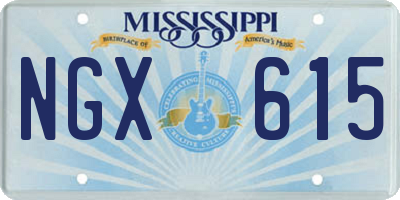 MS license plate NGX615