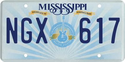 MS license plate NGX617