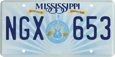 MS license plate NGX653