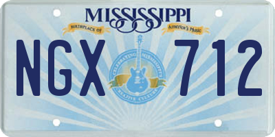 MS license plate NGX712
