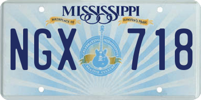 MS license plate NGX718