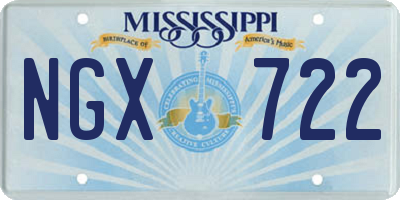 MS license plate NGX722