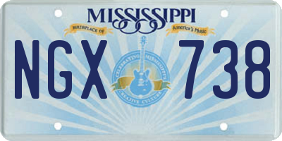 MS license plate NGX738